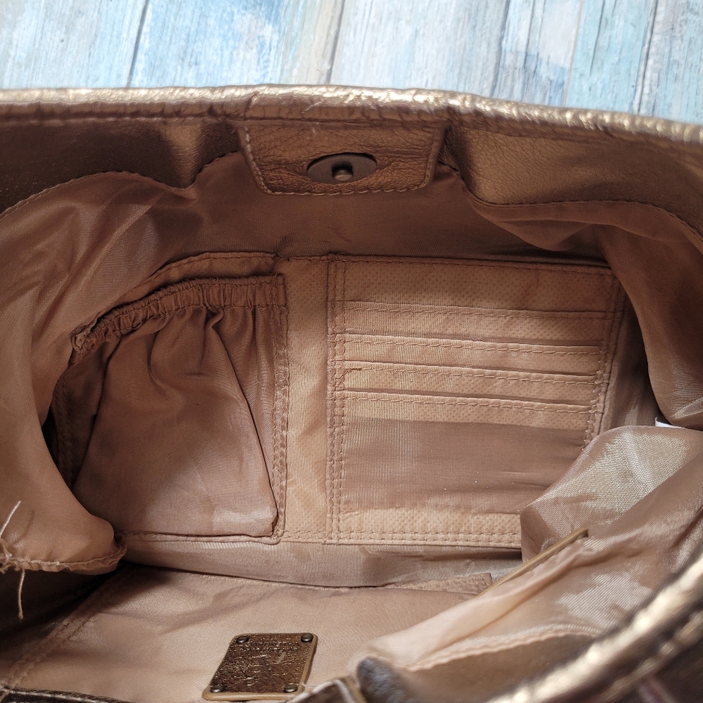 Fortuna by Valentino Gold Studded Purse. - Picture 8 of 12